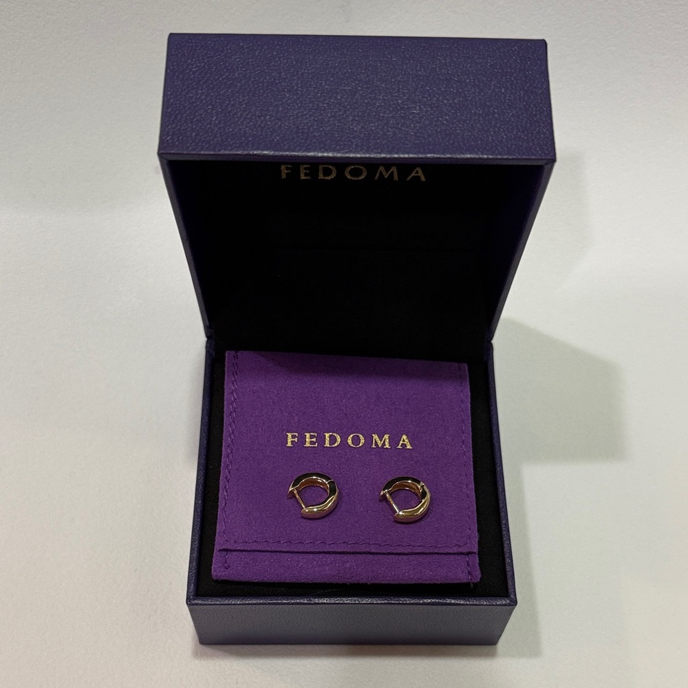 Fedoma Gold Plate Huggie Earrings